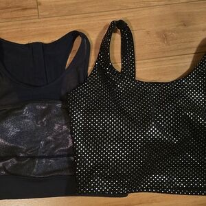 Black and Silver Crop Tops